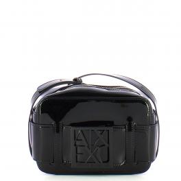 Armani Exchange Camera Bag lucida con fibbia Nero - 1