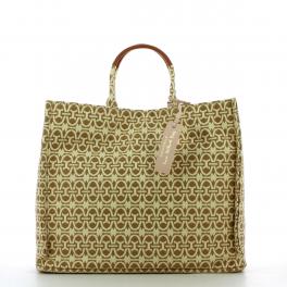 Coccinelle Borsa a mano Never Without Jacquard Multicolor Natural Caramel - 1