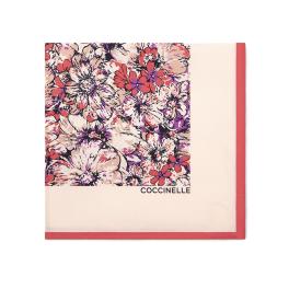 Coccinelle Foulard Flower Print Multicolor Creamy Pink - 1