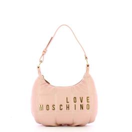 Love Moschino Hobo Bag Small Embroidery Quilt Nude - 1
