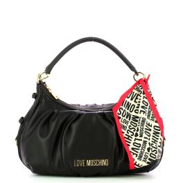 Love Moschino Borsa a spalla con foulard City Bag Nero - 1