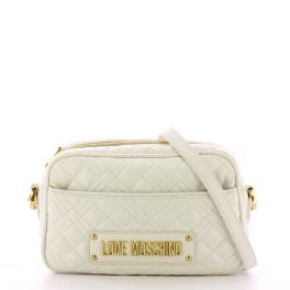 Love Moschino Camera Bag Shiny Quilted Off White - 1