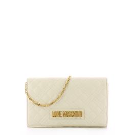 Love Moschino Clutch Shiny Quilted Off White - 1