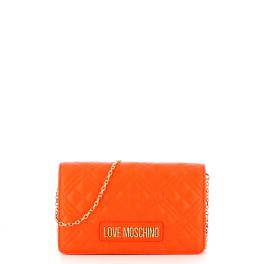 Love Moschino Clutch Shiny Quilted Arancio - 1