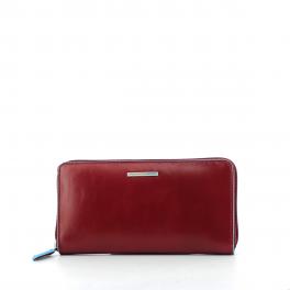 Three gussets woman wallet Blue Square-ROSSO-UN