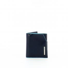 Piquadro Portafoglio con portamonete con zip Blue Square - 1